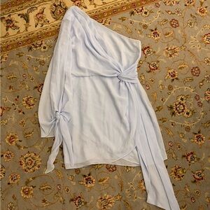 Gianni Bini One-Shoulder Light Blue Dress